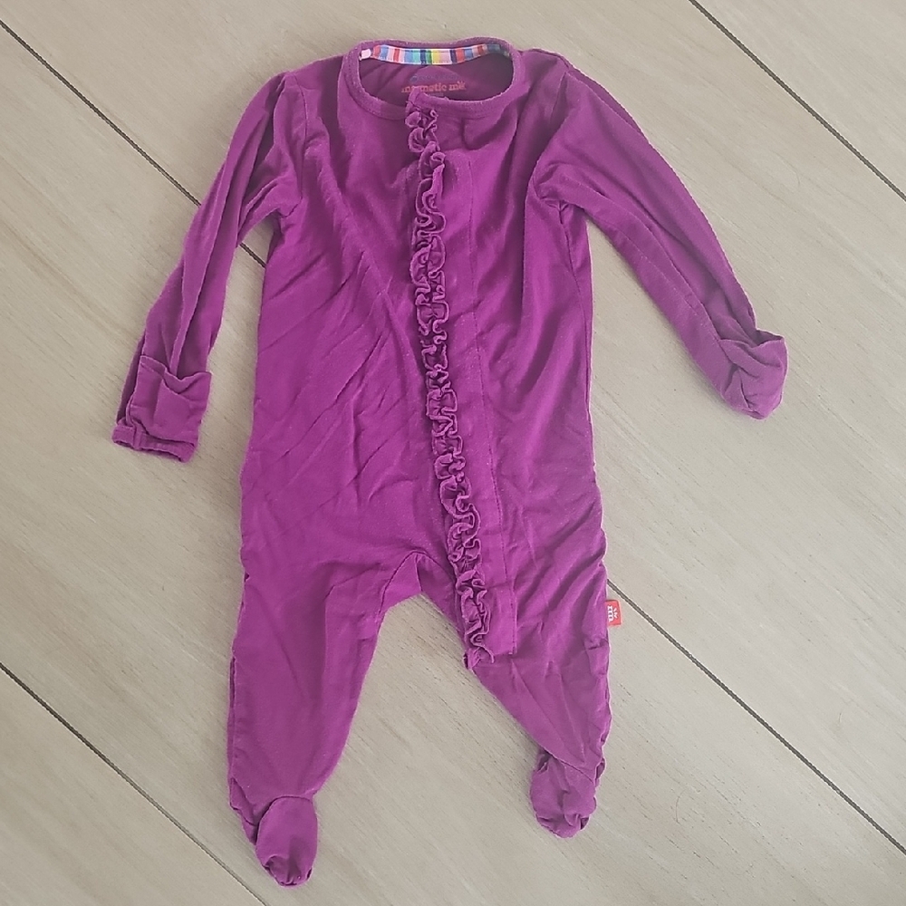 Purple Ruffled Kids One Piece